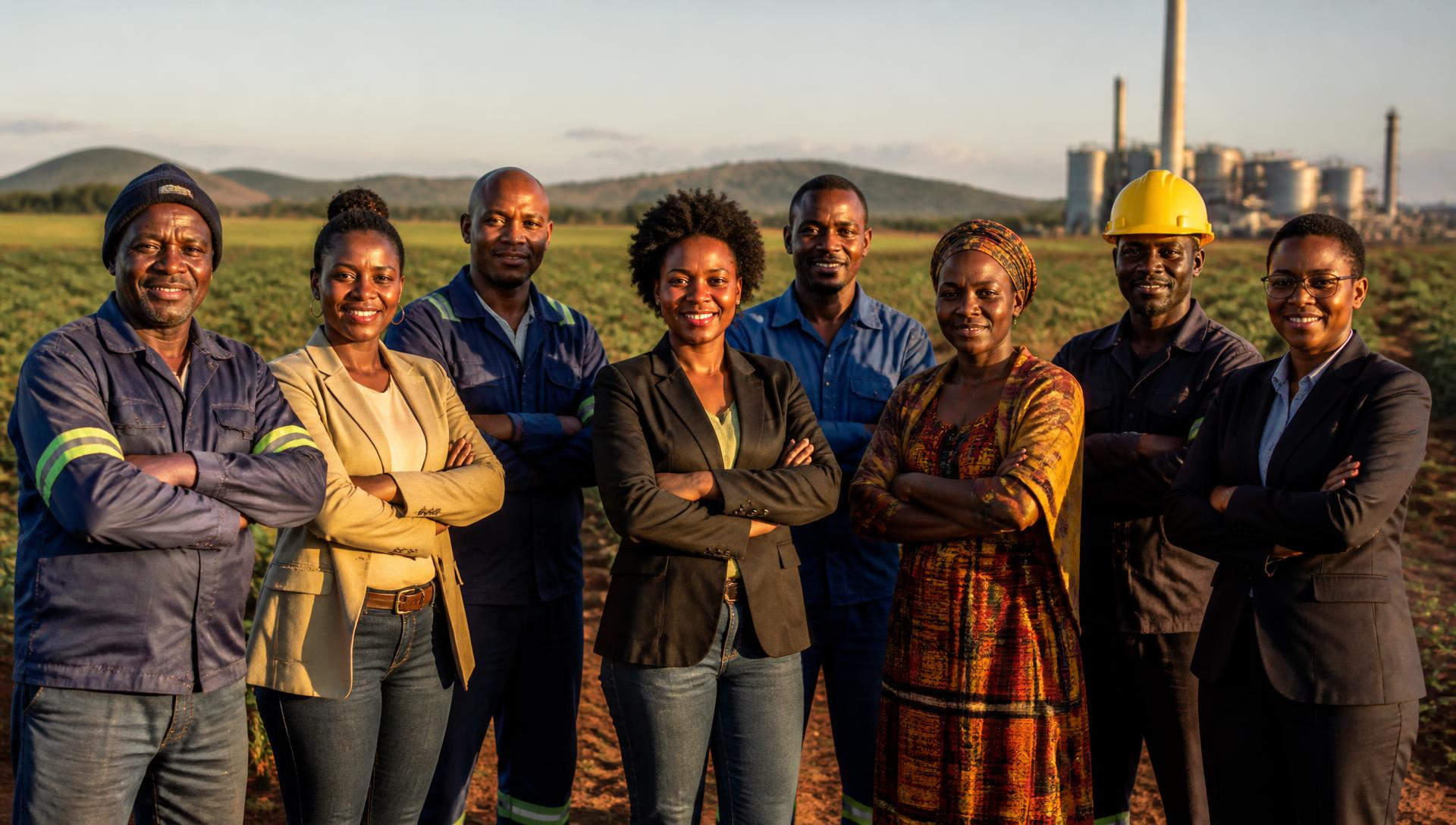 Diverse group of South Africans in business and industry
